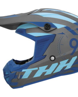 THH T730X Twister Full Face Helmet Grey/Blue Large