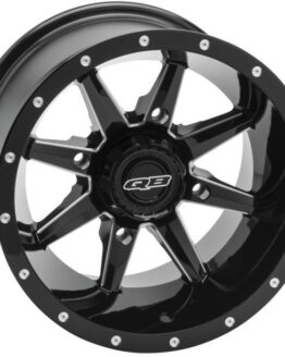 QuadBoss Slicer Wheel Black 14x10 4/137 5+6 Bolt Pattern