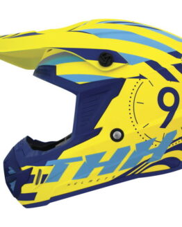 THH T730X Twister Full Face Helmet Yellow/Blue XS
