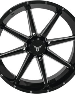 QuadBoss Slicer Wheel 20x7 4/156 4+3 Black