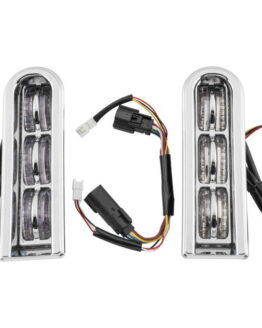 Letric Lighting Saddlebag Filler Support LED Lights Chrome