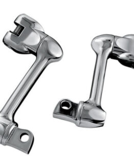 Kuryakyn 4" Adjustable Lockable Offsets with Male Mount Adapter Chrome