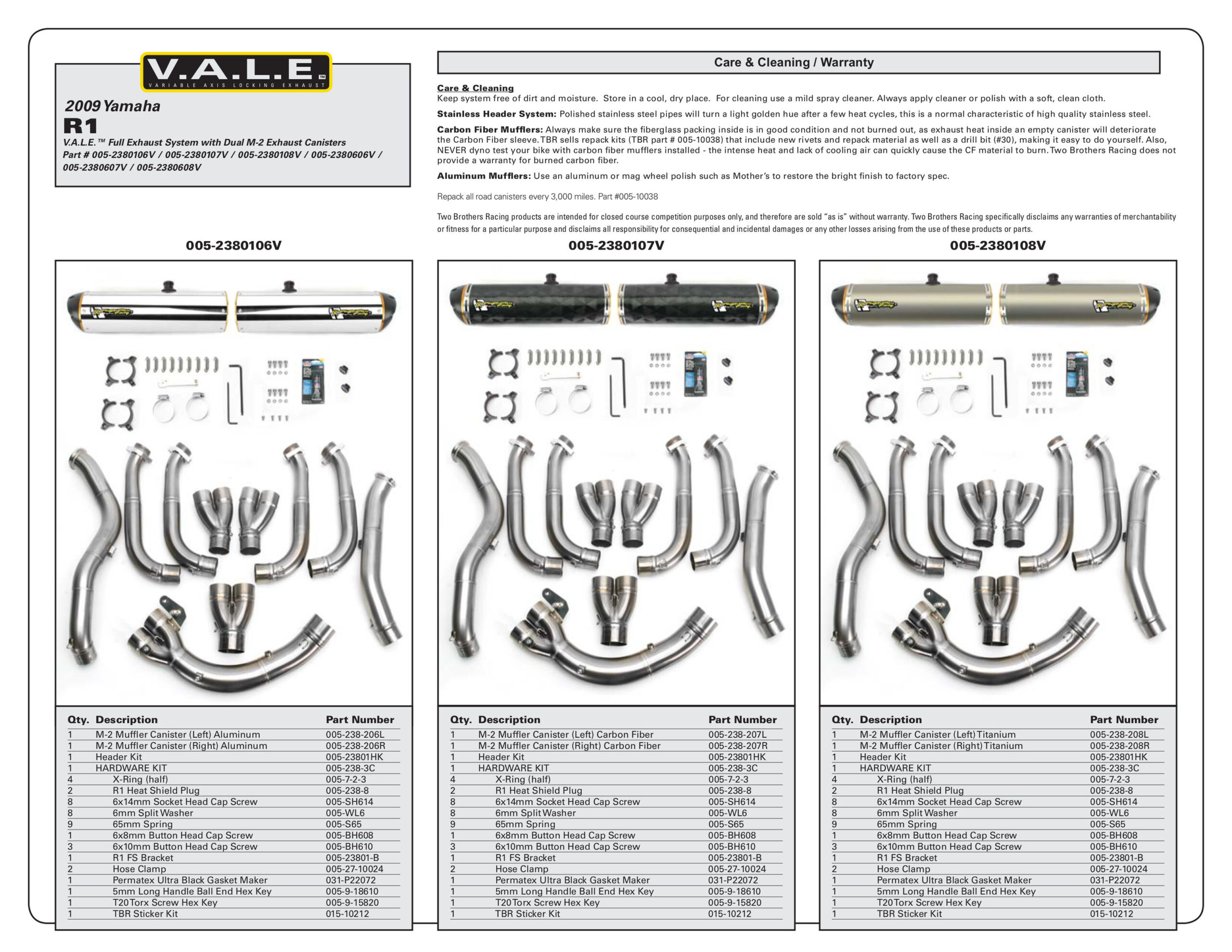 Two Brothers M2 Dual Exhaust System Aluminum/Stainless For 09-14 Yamaha R1 - Image 4