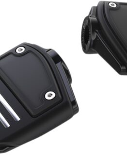 Ciro Twin Rail Footrests Black Pair