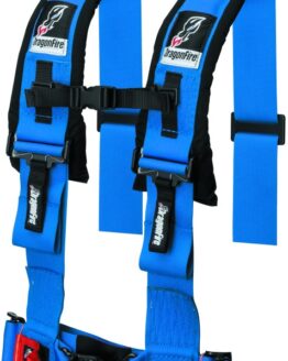 DragonFire Racing 4-Point H-Style Harness Blue 3in Buckle
