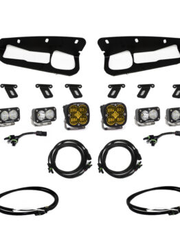 Baja Designs Amber SAE Fog Pocket Kit w/Upfitter - Fits 2021+ Ford Bronco