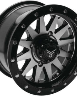 QuadBoss Wagon Wheel 14x7 5+2 4/137 Black/Machined