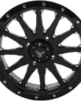 QuadBoss Wagon Wheel 15x7 5+2 4/137 Black/Milled