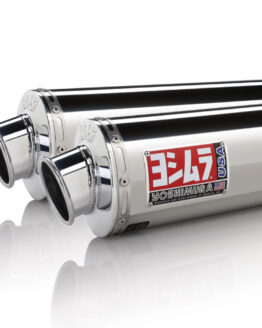 Yoshimura RS3 Stainless Dual Slip-On Exhaust Silver Fits Gen 2 Suzuki Hayabusa