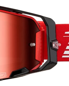 100 Percent Armega Goggles Red Mirror Red Lens Offroad