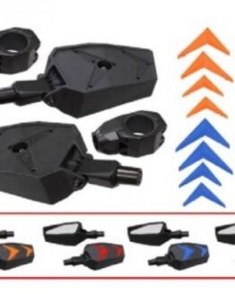 Bronco UTV Side View Mirror Pair 15.5x10cm Glass