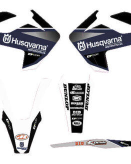 Raceline Graphics Complete Kit White Background Fits 16+ Husqvarna Big Bikes