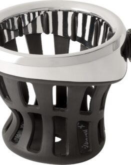 Ciro Gen 2 Drink Holder Chrome Passenger Black Mount For Harley Touring