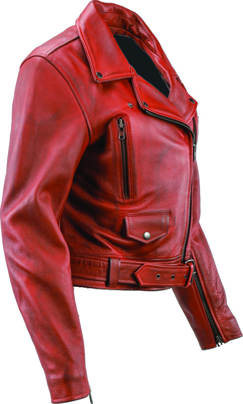 Kuryakyn Arabian Spice Leather Jacket Red Womens Small - Image 3