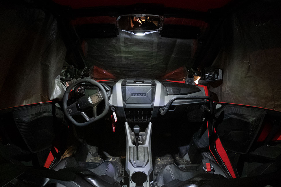 Halo-RA LED Rear View Mirror w/ Multimode lighting & Cast Aluminum Bezel - Image 5