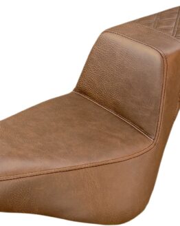 Step-Up Rear Lattice Stitch 2-Up Seat Brown