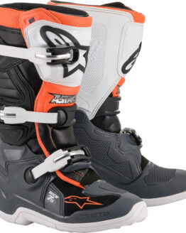 Youth Tech 7S Boots Black/Grey/White/Fluorescent Orange US Y-08