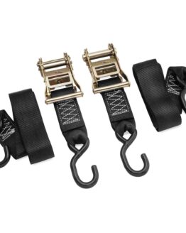 BikeMaster 2x84in Ratchet Tiedown Pair - Black
