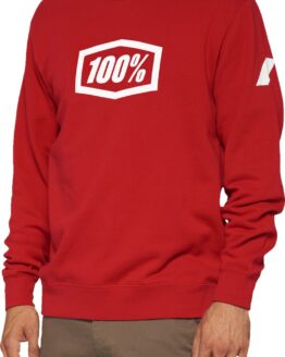 100% Men's Icon Crewneck Sweatshirt Deep Red XL