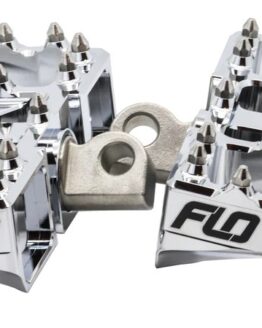 FLO Motorsports Mini Moto Boards Chrome V-Twin Floorboards