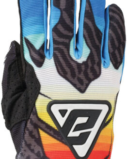 Answer Aerlite Drip Gloves Youth XS Black/White/Rainbow