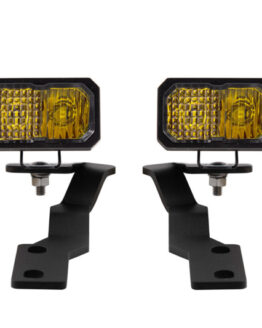 Diode Dynamics 2in LED Ditch Light Kit Yellow Pro Combo Fits 16-21 Tacoma