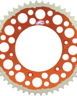 Aluminum Rear Sprocket Twinring 50T Orange