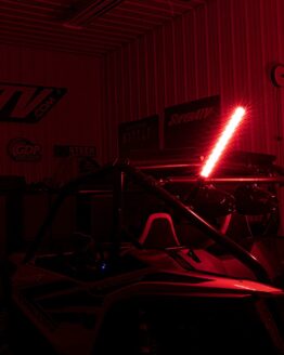 Set of 2 - 2' RGB LED Whip Lights w/ Bluetooth Control, Relay & Harness