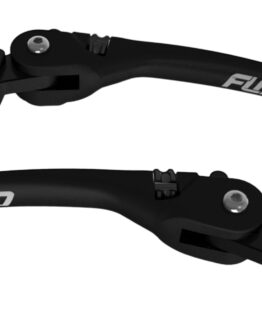 FLO Motorsports MX Style Adjustable Lever Set Black For 2014-2016 FLH FLT