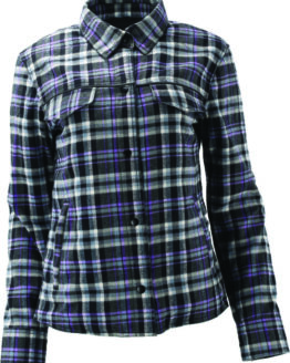 Kuryakyn Cameo Flannel Moto Shirt Black Womens Small
