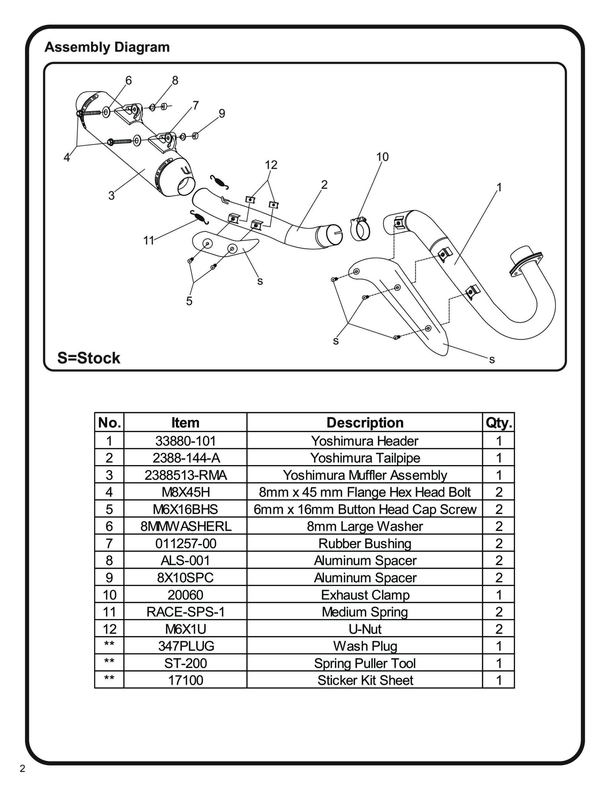 Yoshimura RS2 Full Exhaust Aluminum/Stainless Fits 2015+ Yamaha Raptor 700 - Image 3