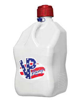 VP Racing 5.5 Gallon Patriot White Fluid Container Red Top Blue Vent