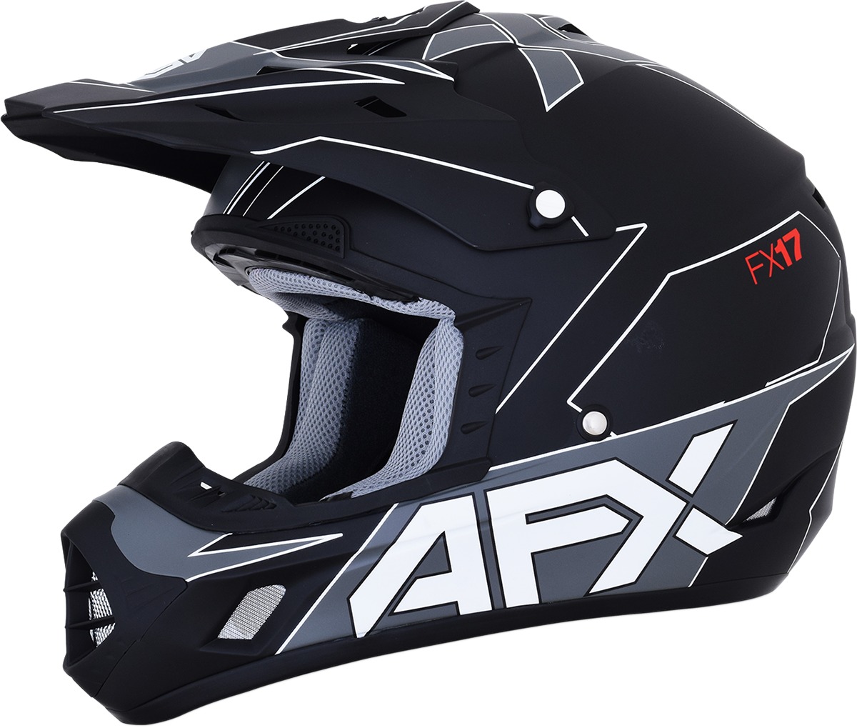 FX-17 Full Face Offroad Helmet Matte Black X-Large - Image 3