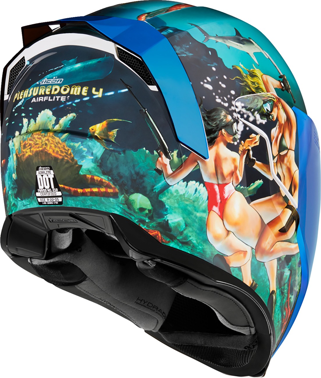 Airflite Pleasuredome4 Helmet Blue XL - Image 3