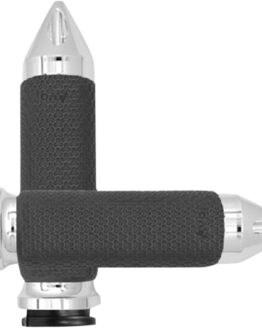 Avon Memory Foam Grips Chrome Large Spike TBW For Harley-Davidson 1" Bars