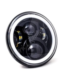 Letric Lighting 7" LED Headlight w/ Full Halo Black