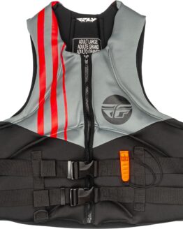Fly Racing Neoprene Flotation Vest Black/Grey/Red Large
