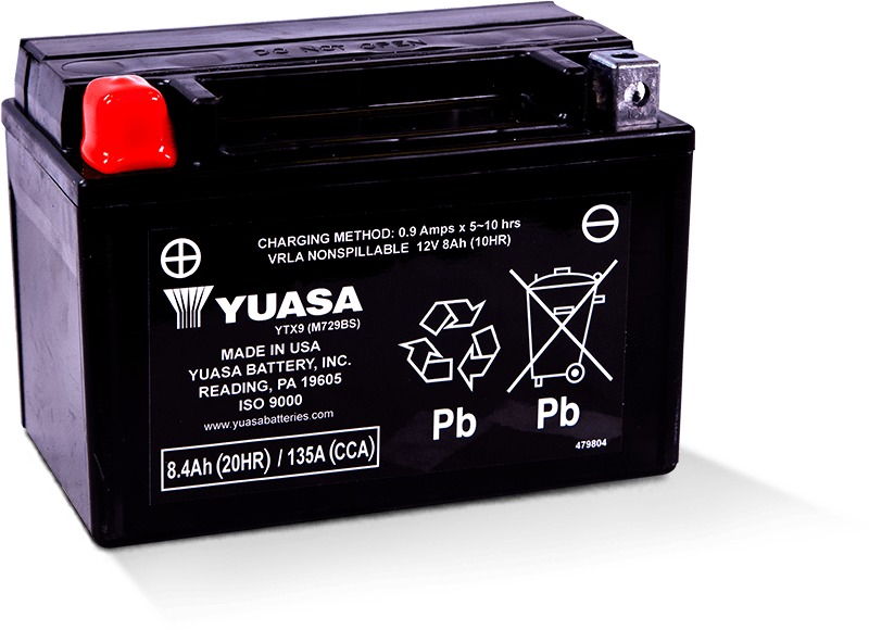 Yuasa YTX9 AGM Maintenance Free 12V Battery - Image 3