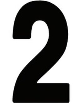 Factory Effex 4" Pro Numbers Black #2 Decals Pack of 3