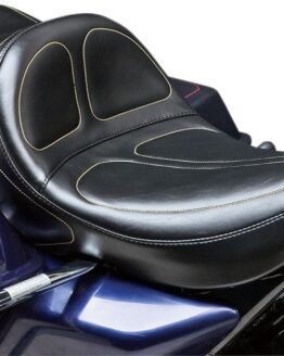 Maverick Daddy-Long-Legs Stitched Vinyl 2-Up Seat - Black