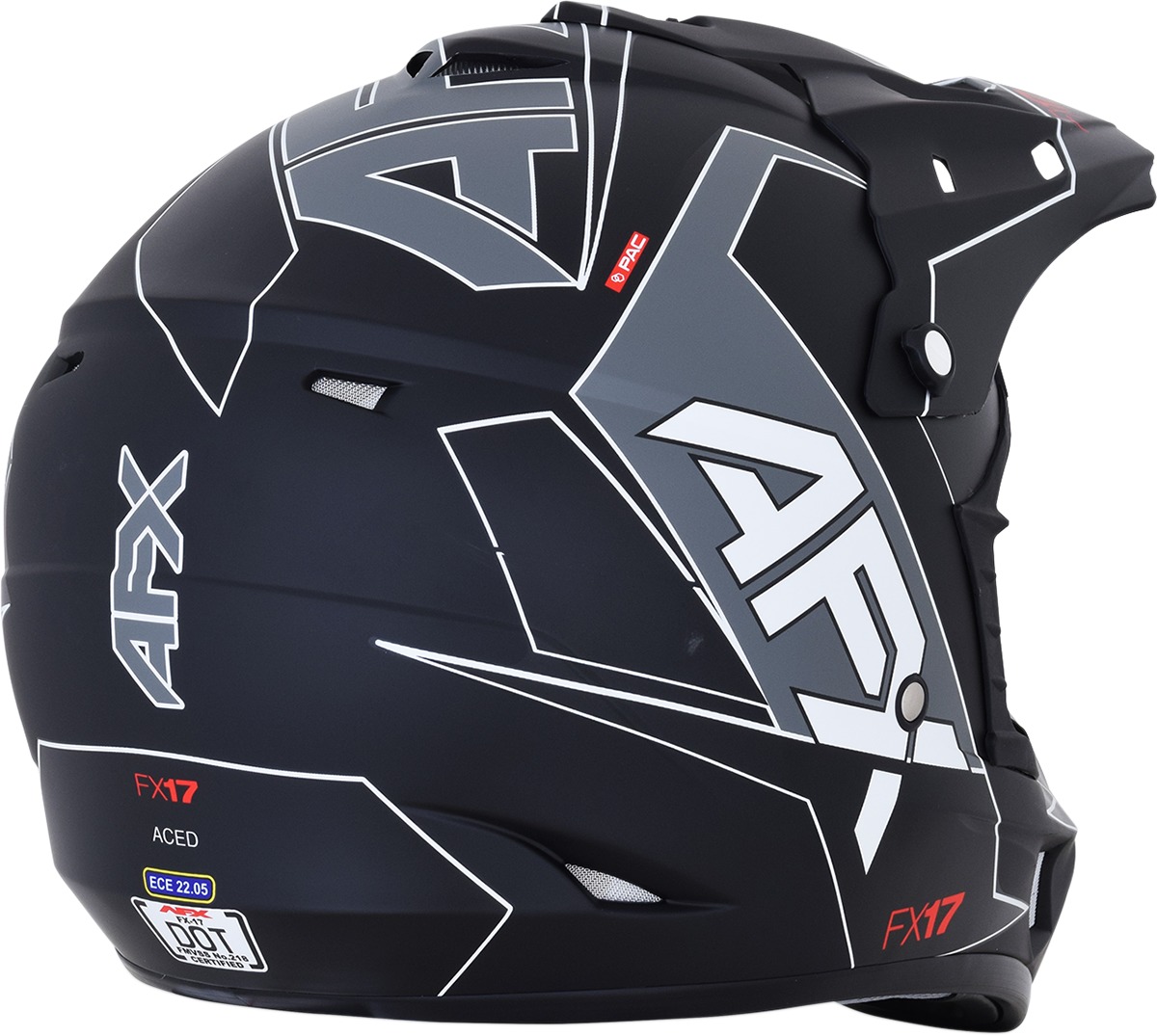 FX-17 Full Face Offroad Helmet Matte Black X-Large - Image 4