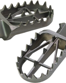 DRC Wide Footpegs Black Steel For Kawasaki KX65 KX85 KX100 2000-2024