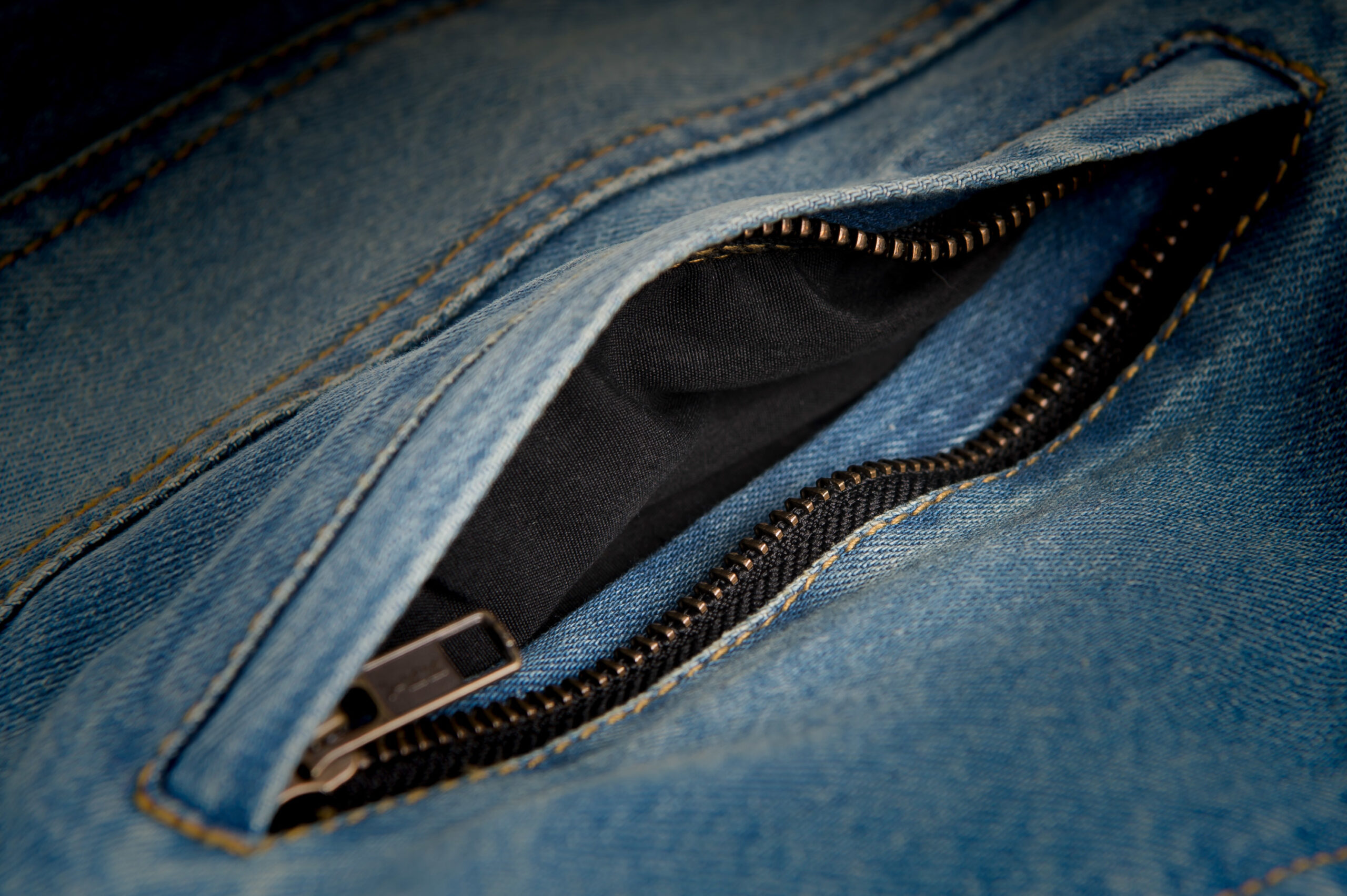 Iron Sights Club Collar Denim Vest Blue Large - Image 3