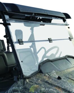 QuadBoss Windbreak Folding Windshield Clear Fits 14-22 Honda Pioneer 700