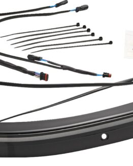 CIRO Solaire LED Windshield Trim Black For Harley-Davidson Touring