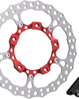 Left Side 14" Full Floating Rotor w/ Bracket Red