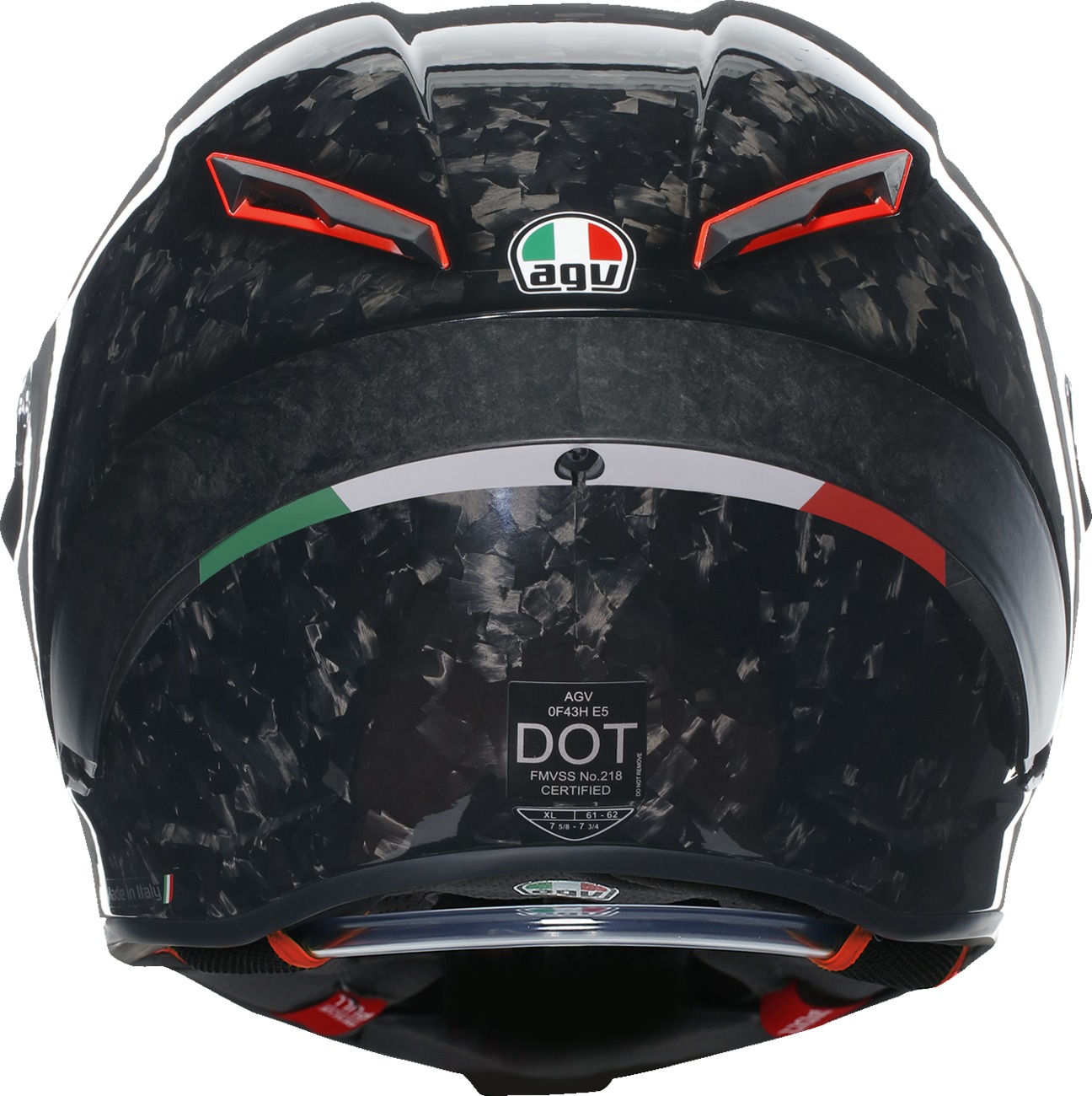 AGV Pista GP RR Carbonio Forgiato Helmet M Italia Gray Black Red - Image 4