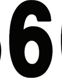 Factory Effex 4" Pro Numbers Black #6 Pack of 3 Decals