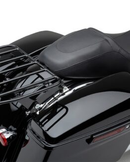Cobra BA Flat Rack Gloss Black Fits Harley-Davidson