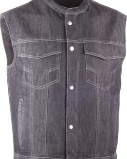 Iron Sights Club Collar Denim Vest Black 4X-Large